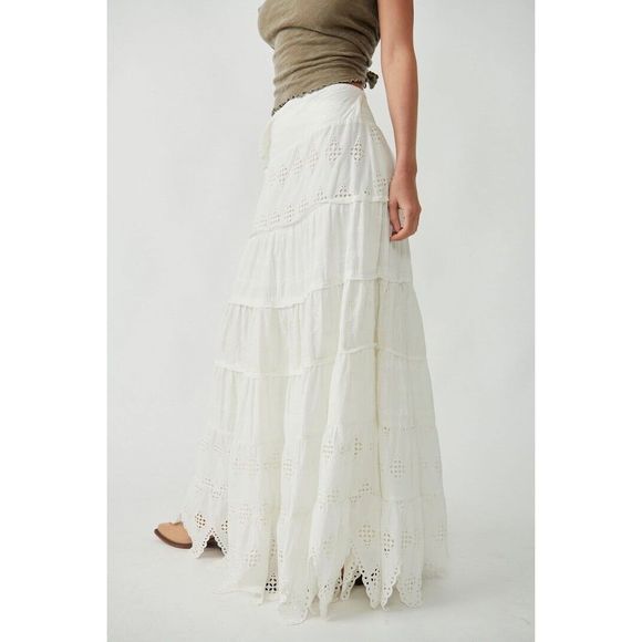 Free People White Maxi Skirt - Picture 7 of 14